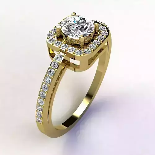 Woman Ring 3d Pring Model