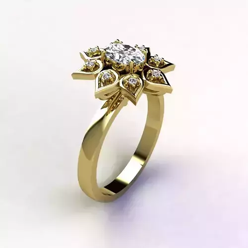 Woman Ring 3d Pring Model
