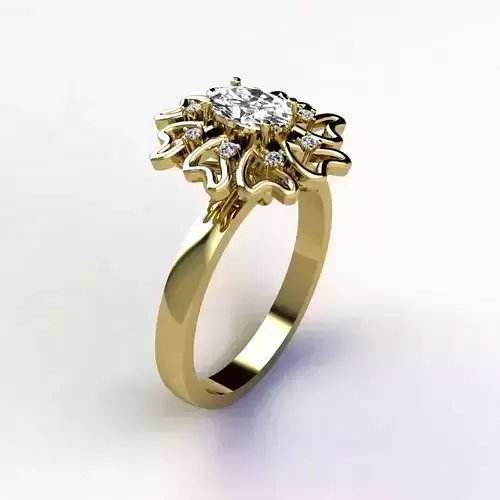 Woman Ring 3d Pring Model