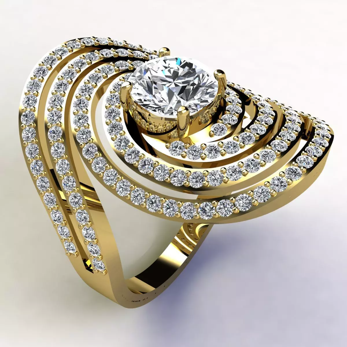 Big Woman Ring 3d Print Model  3D print model_0