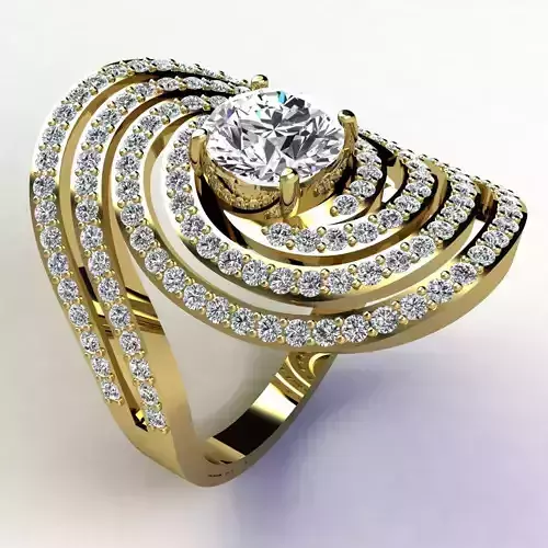 Big Woman Ring 3d Print Model  3D print model