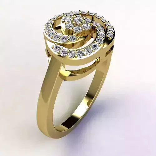 Woman Ring 3d Pring Model 