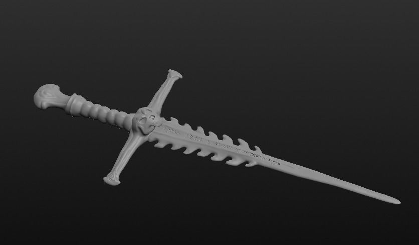 Litch sword Low-poly 3D model_3