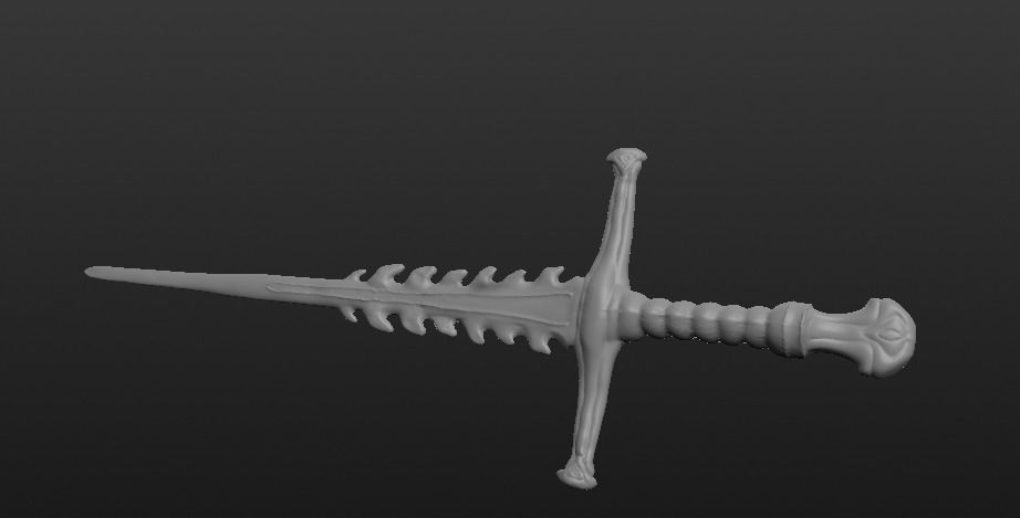 Litch sword Low-poly 3D model_2