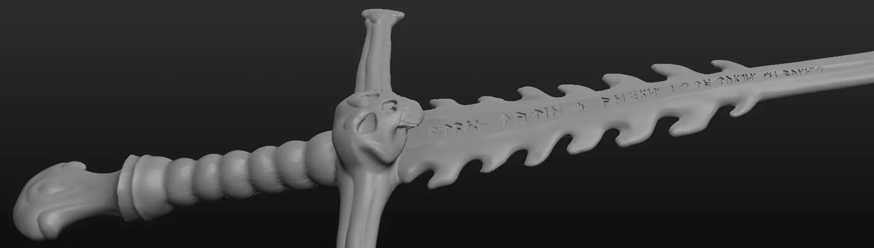 Litch sword Low-poly 3D model_0