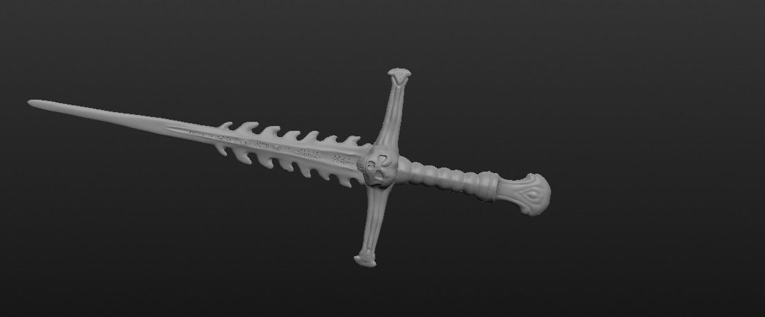 Litch sword Low-poly 3D model_1