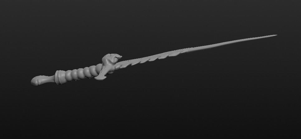 Litch sword Low-poly 3D model_4