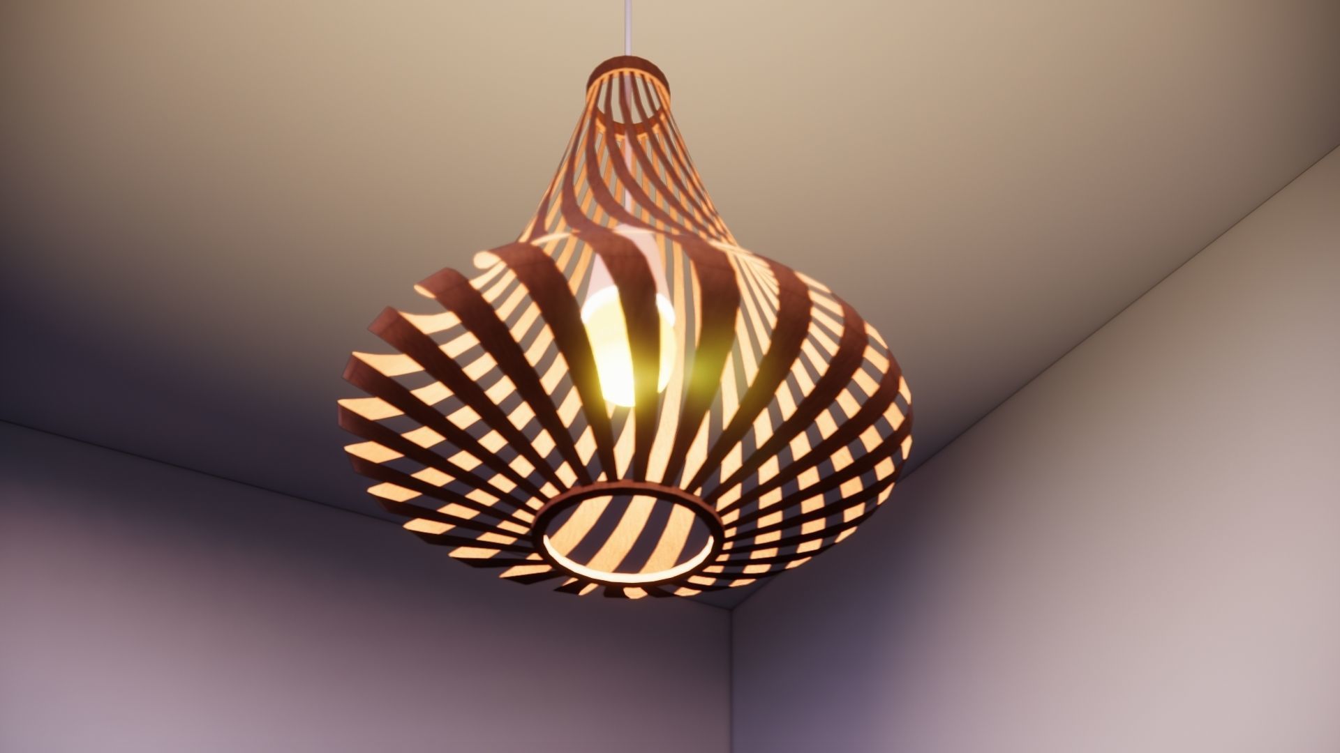 Pendent lamp celing 3D model_2