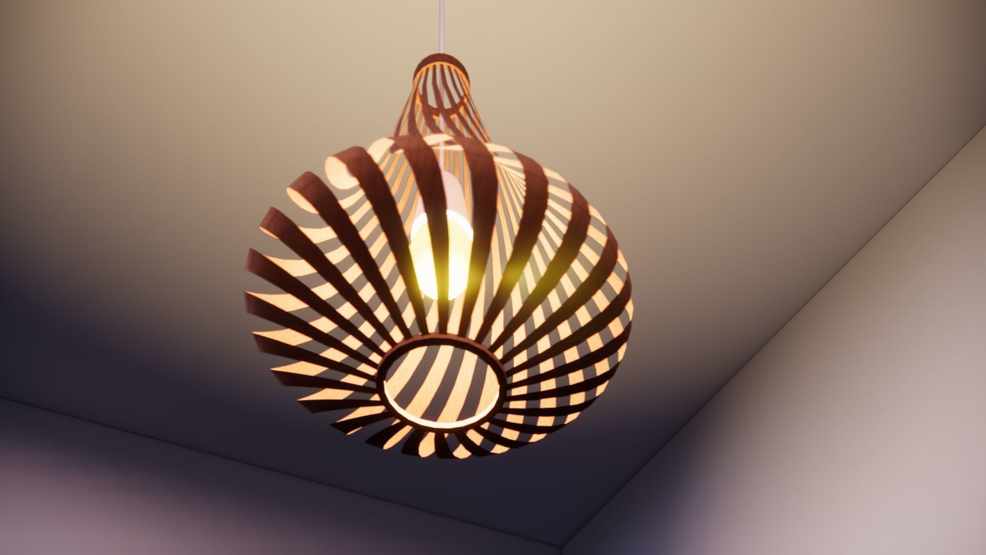Pendent lamp celing 3D model_3