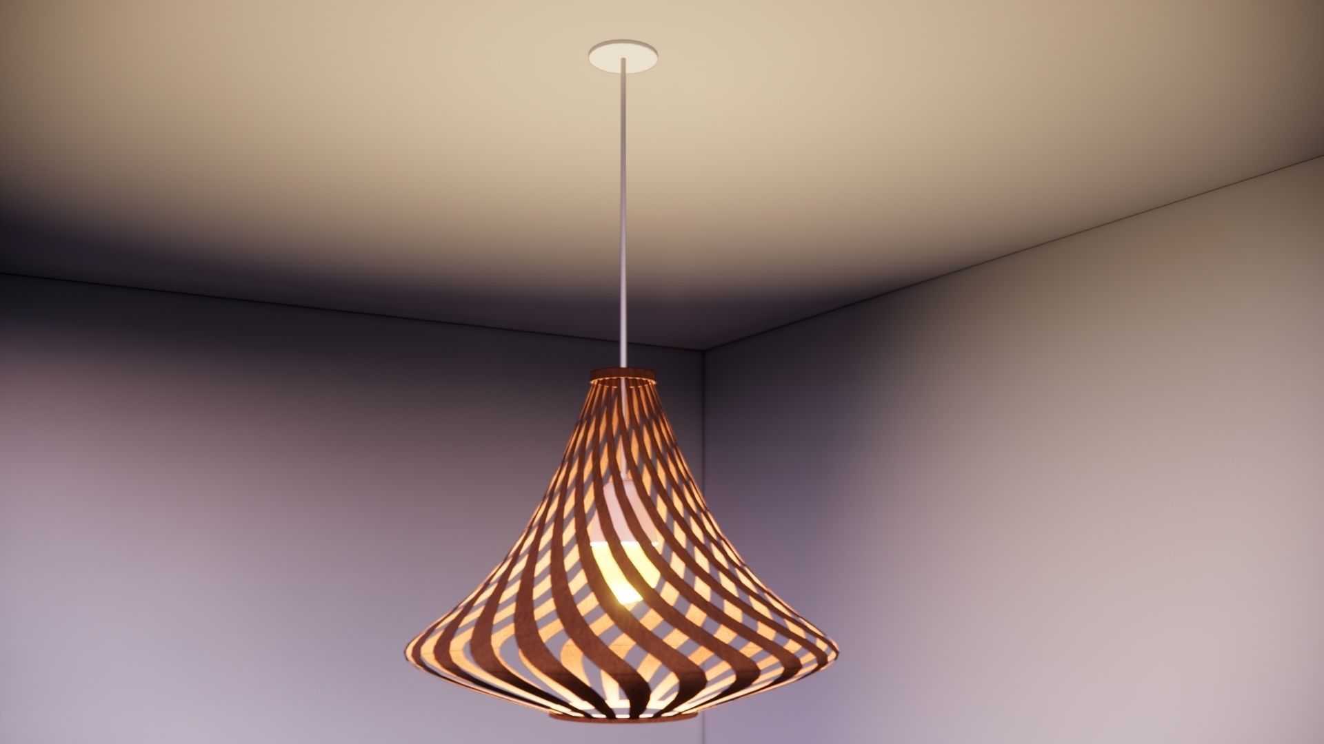 Pendent lamp celing 3D model_1