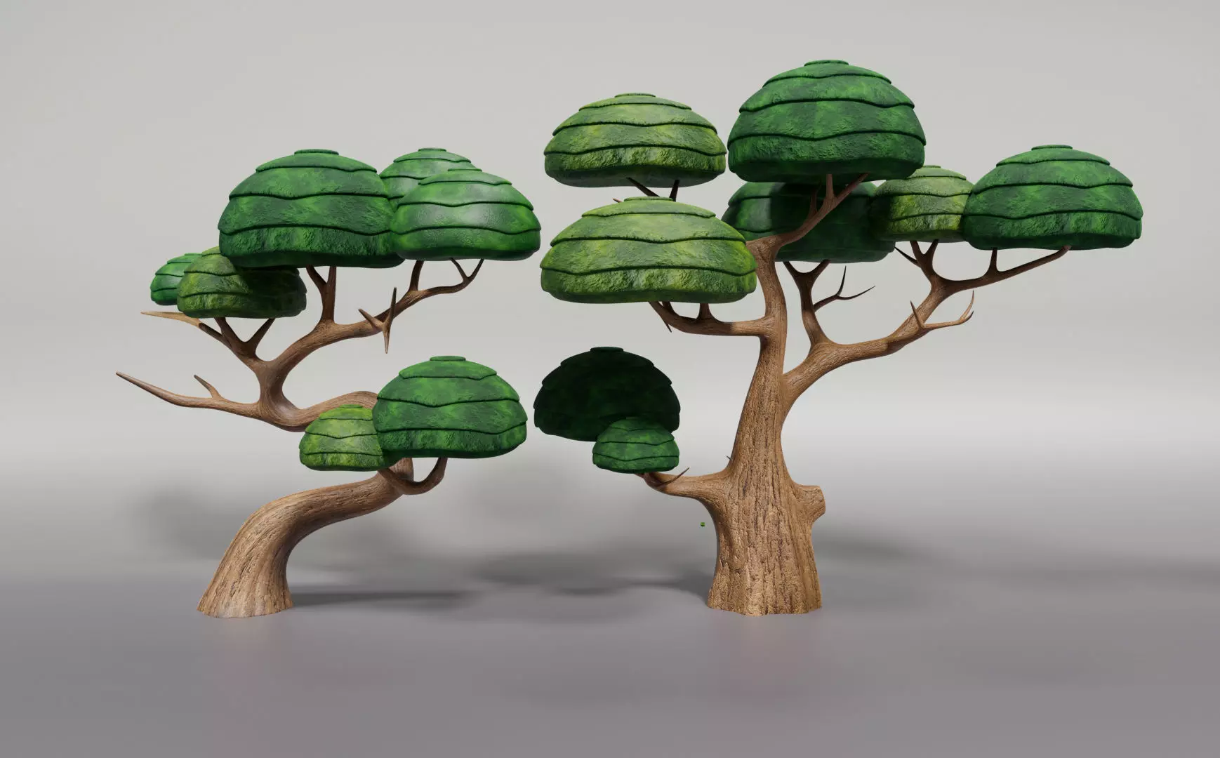  cartoon tree Low-poly 3D model_0