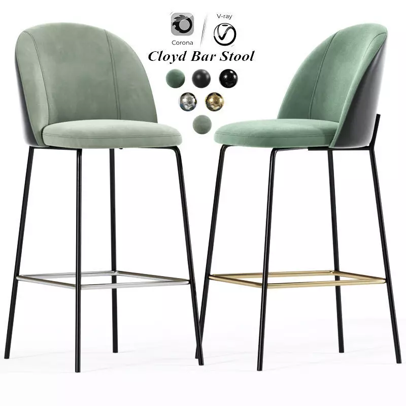 Cloyd Bar Stool 3D model_0