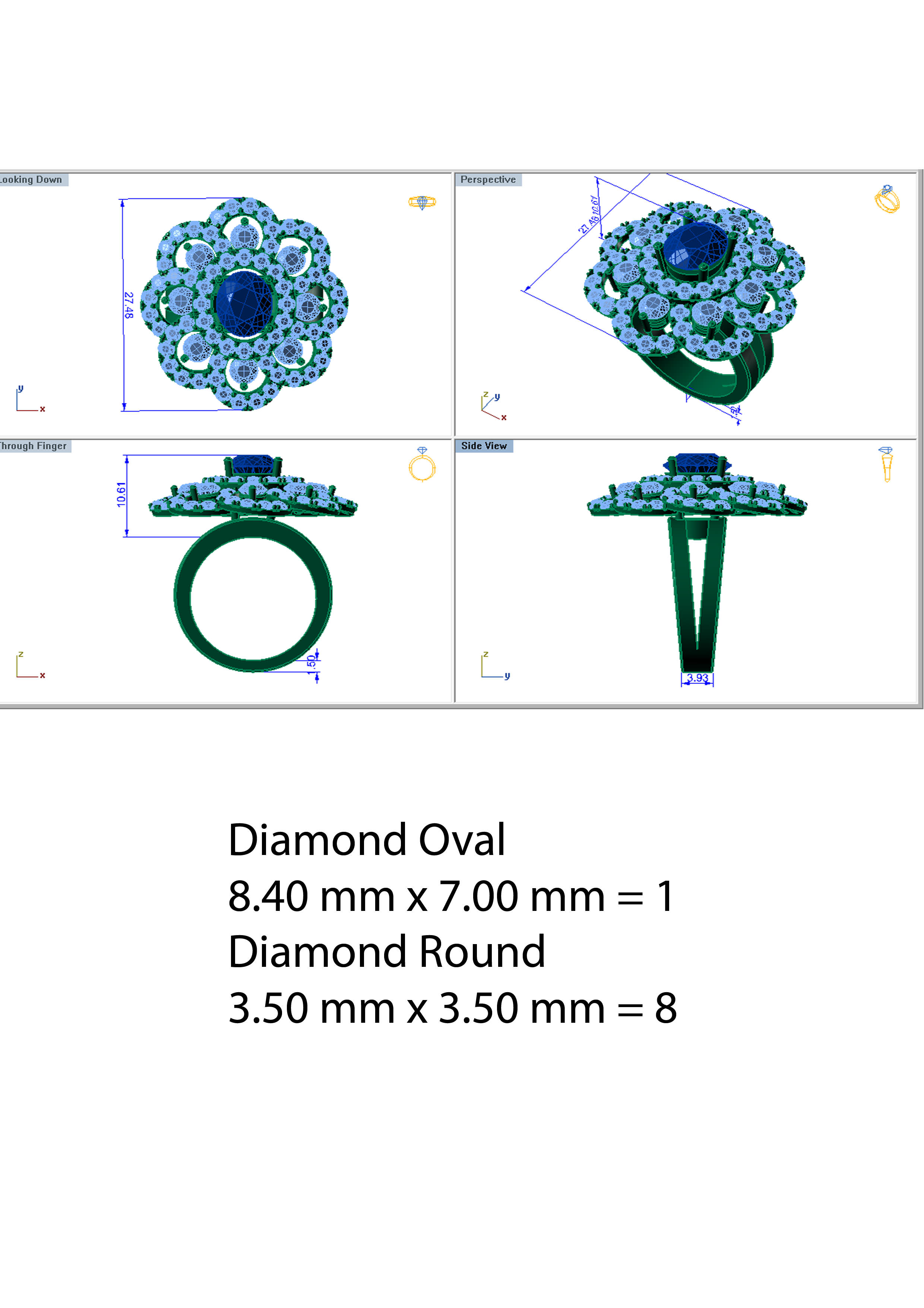 3DM Gem Round Ring 3D print model_5