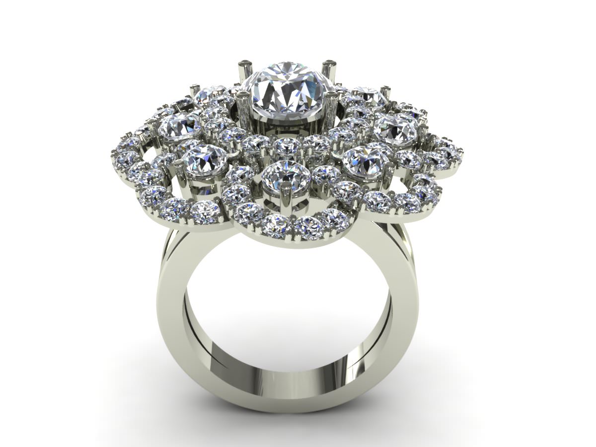 3DM Gem Round Ring 3D print model_1