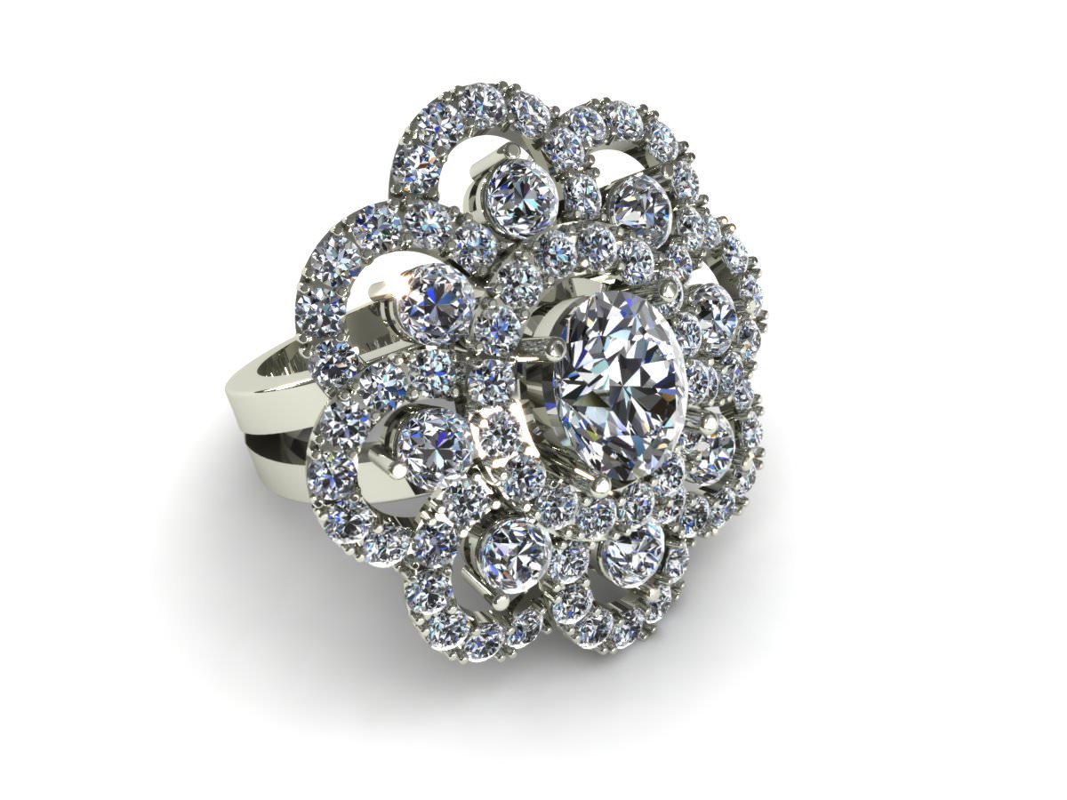 3DM Gem Round Ring 3D print model_3