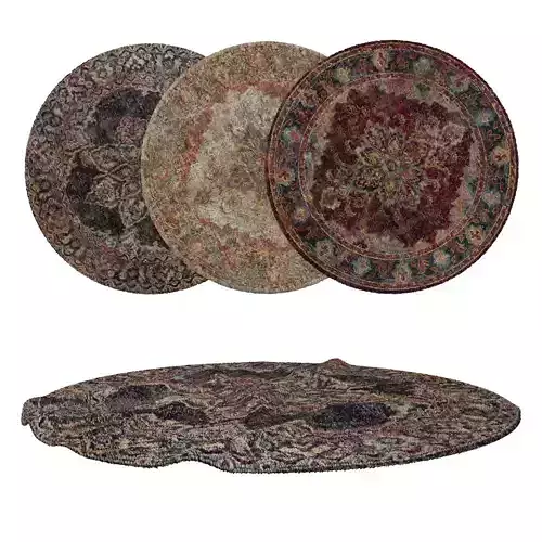 Round Rug Set 52