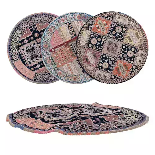 Round Rug Set 53