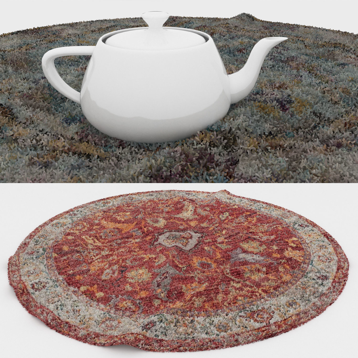 Round Rug Set 54 3D model_2