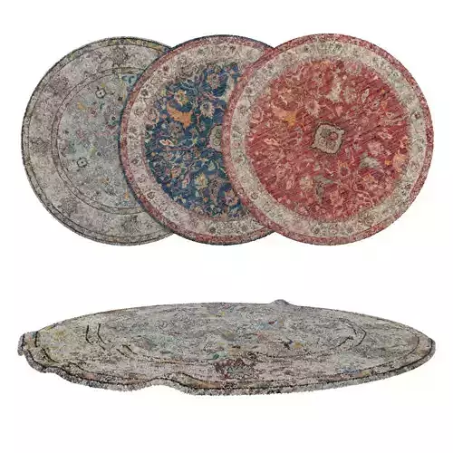 Round Rug Set 54