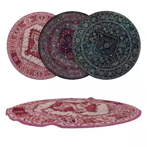 Round Rug Set 55