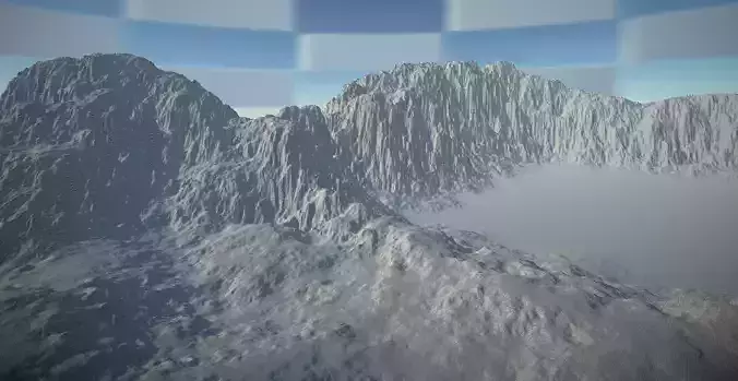 Mountain high poly textured unwrapped and ready to Use 3D model