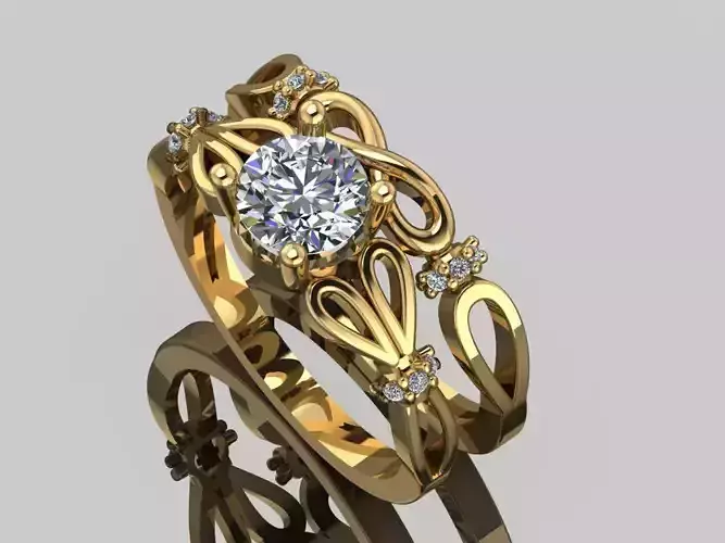GC GOLD Y306- Diamond gold Ring 