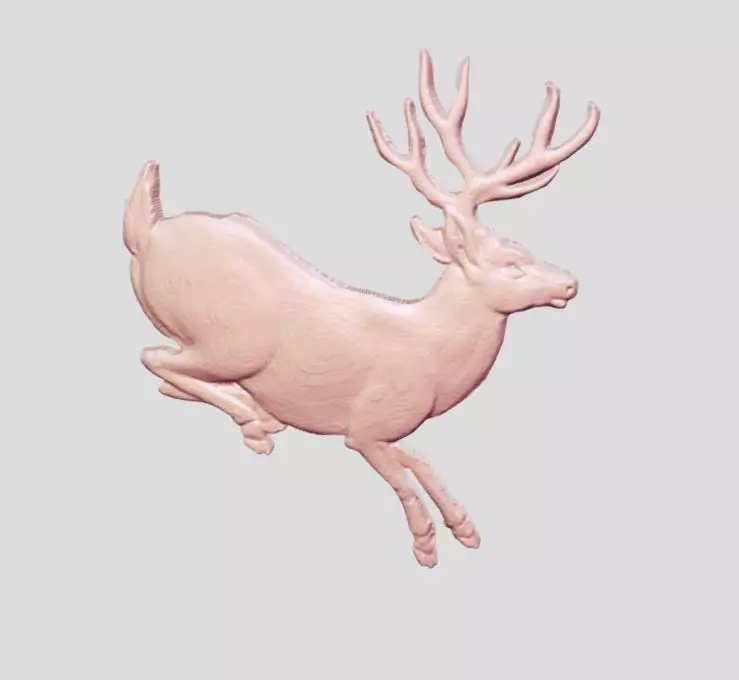 high quality high poly deer 3D print model