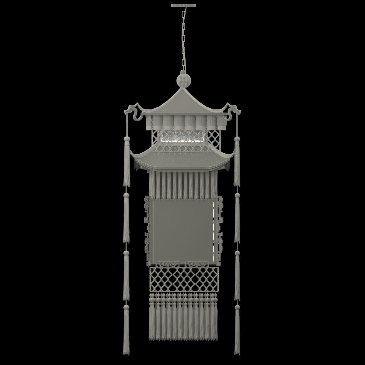 Chinese royal palace lantern 3D model_6
