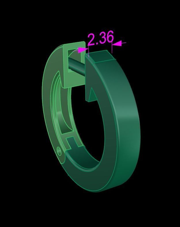 Simple Square Hoop Earring Size Large 3D print model_8