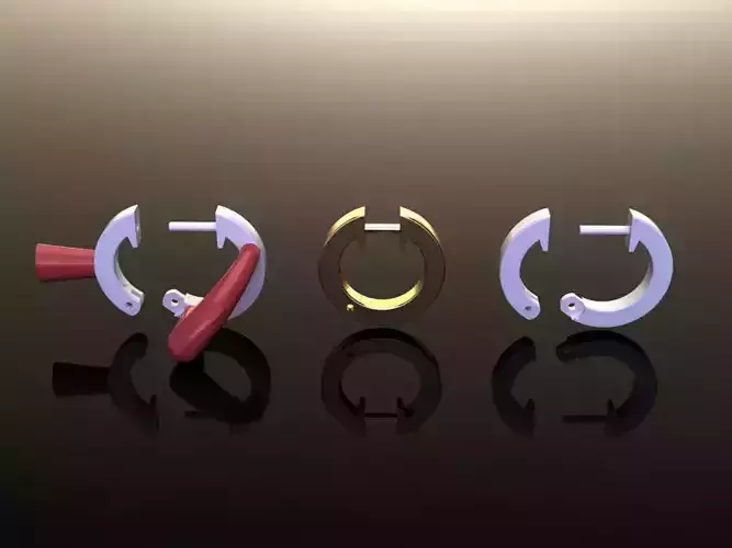 Simple Square Hoop Earring Size Large