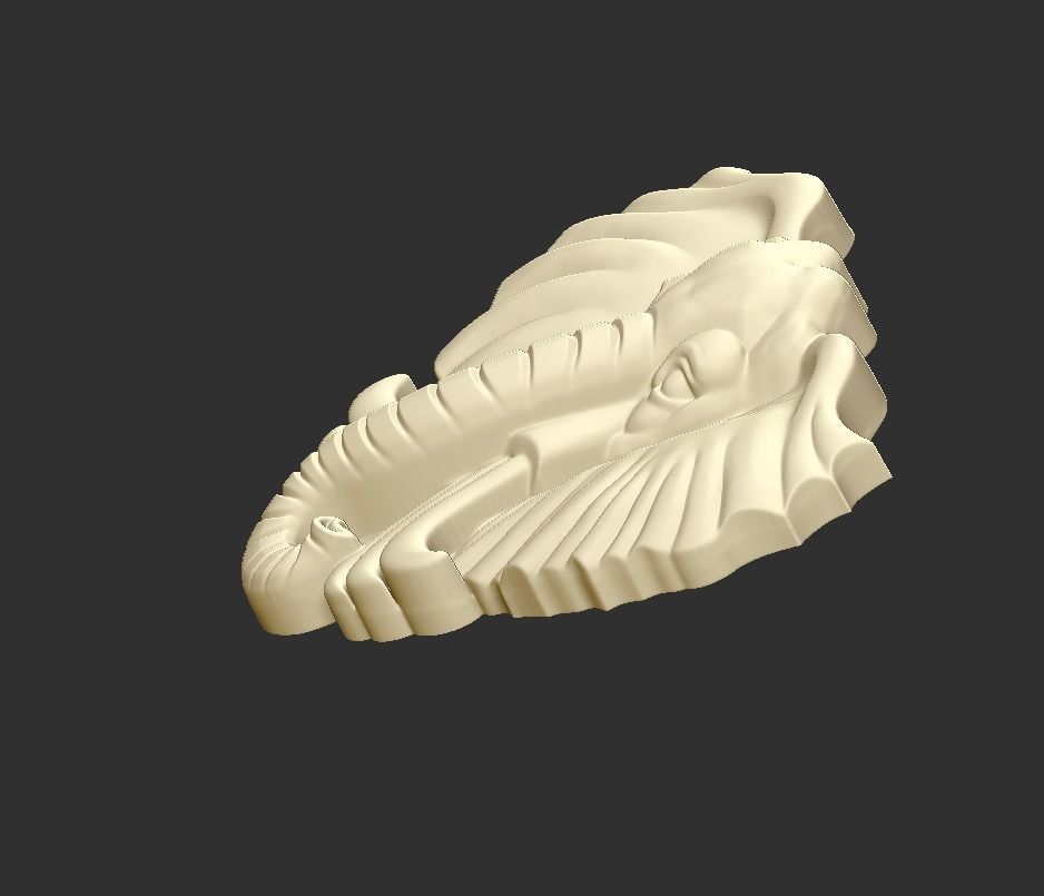 elephant head 3D print model_4