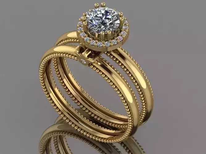 GC GOLD Y310- Diamond gold Ring 