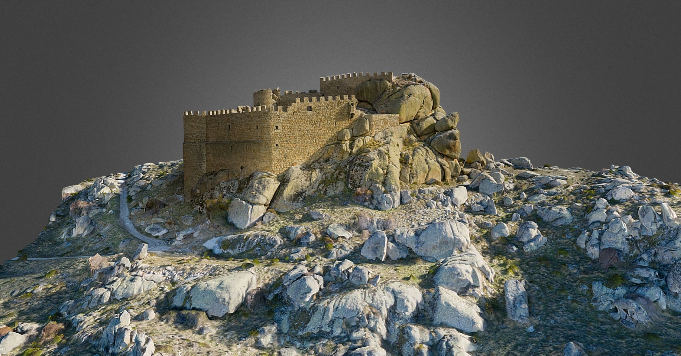 Spanish Medieval Castle - Low Poly Low-poly 3D model_2