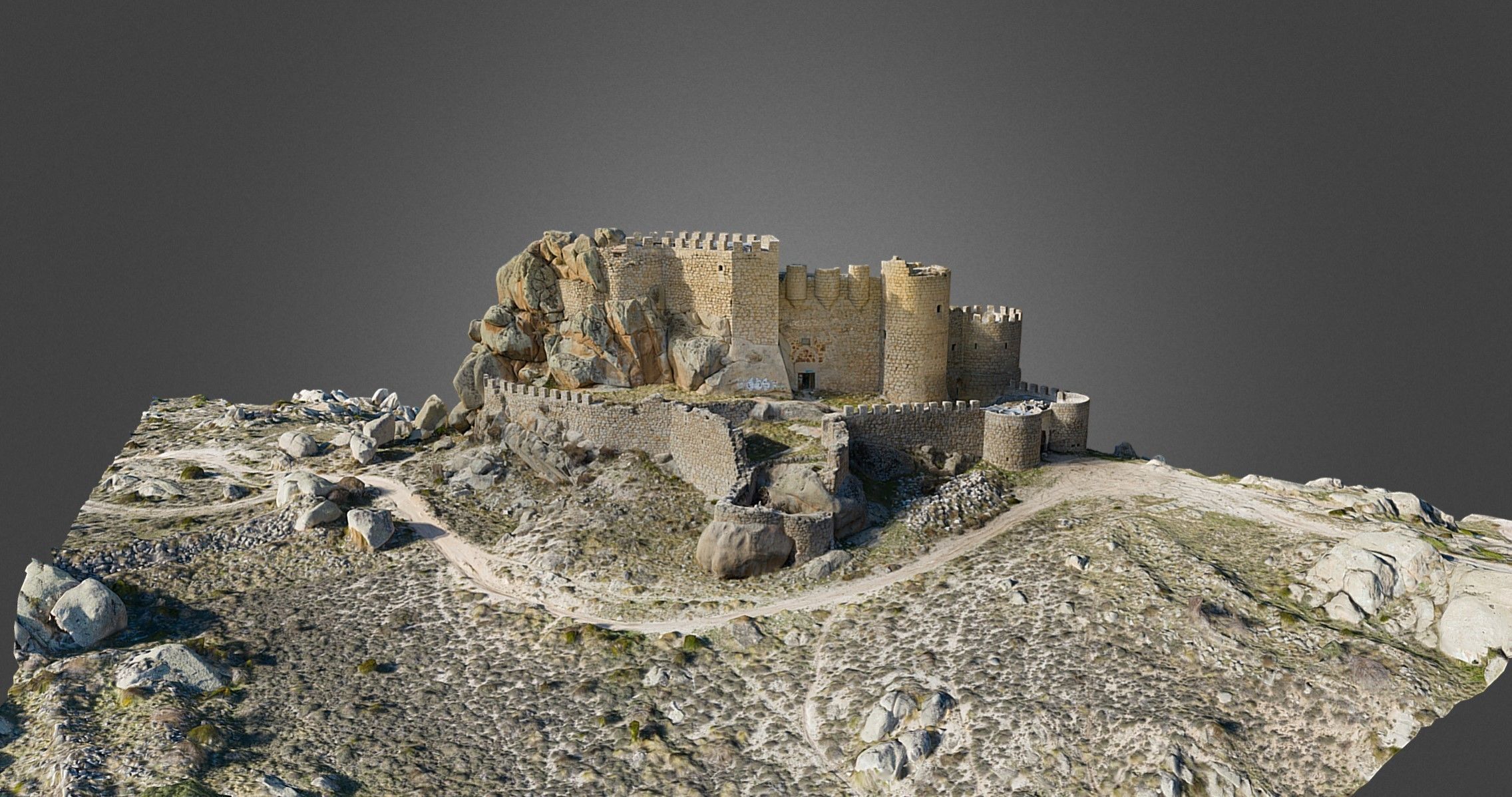 Spanish Medieval Castle - Low Poly Low-poly 3D model_4