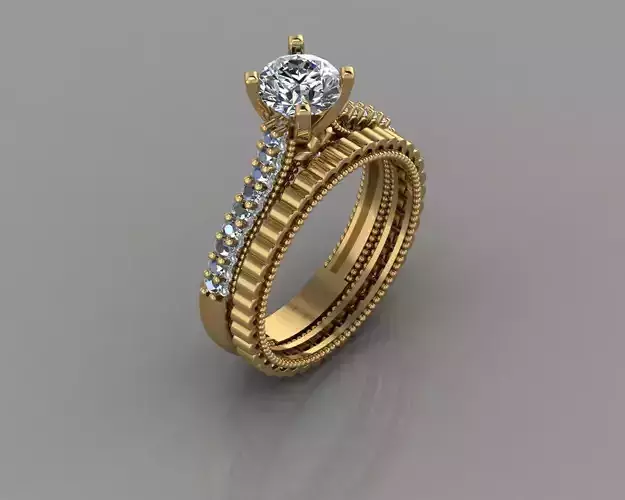 GC GOLD Y313- Diamond gold Ring 