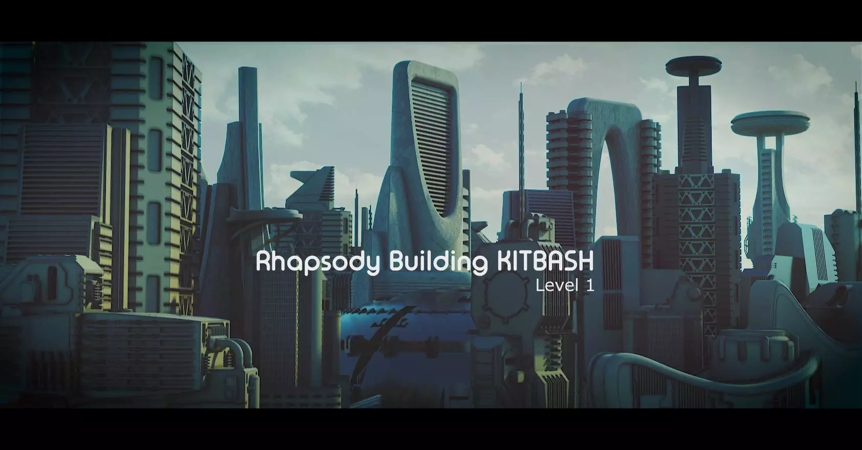 Rhapsody Building Kitbash -- Level 1 3D model_0