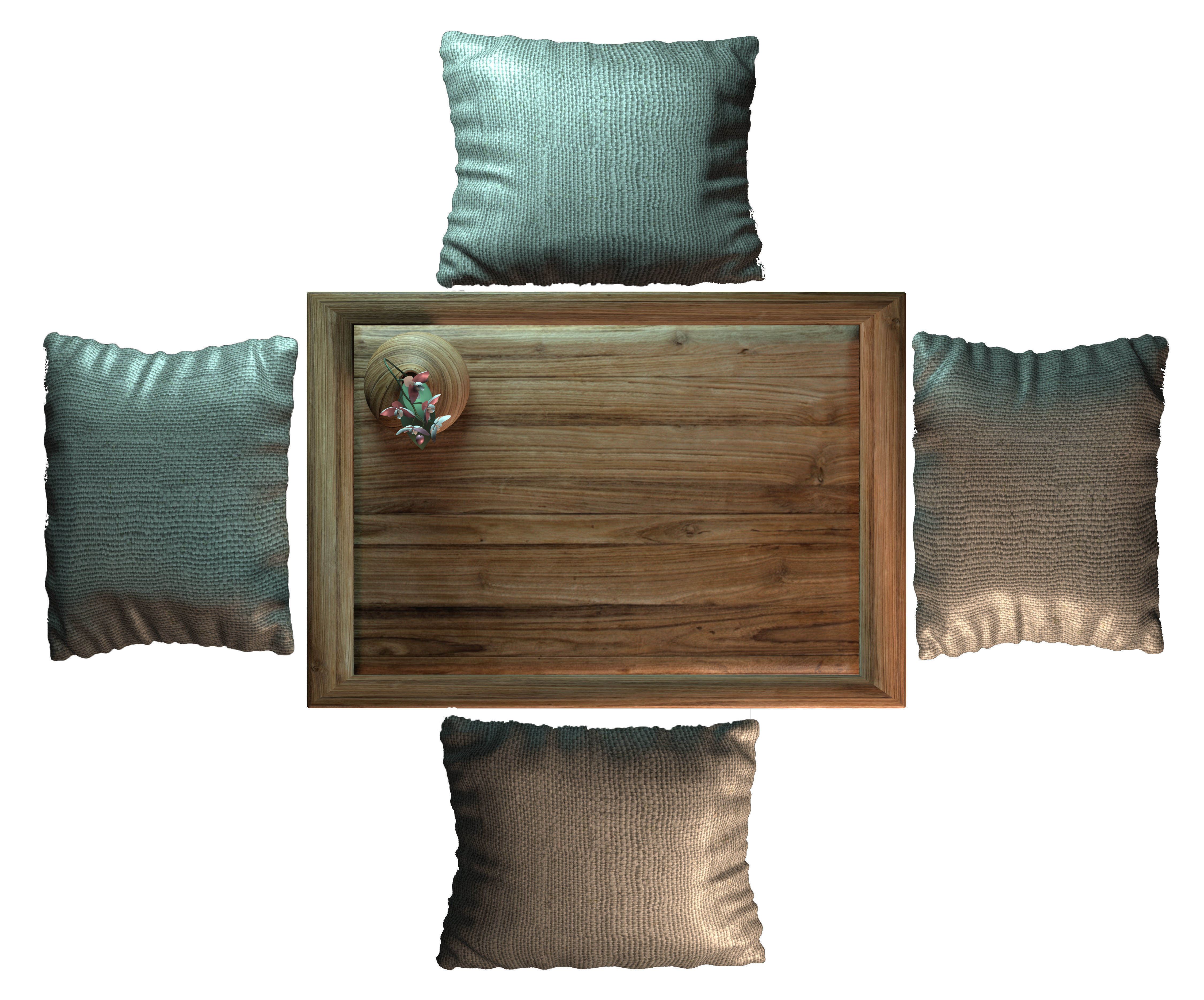 Low table japanese Free 3D model_1