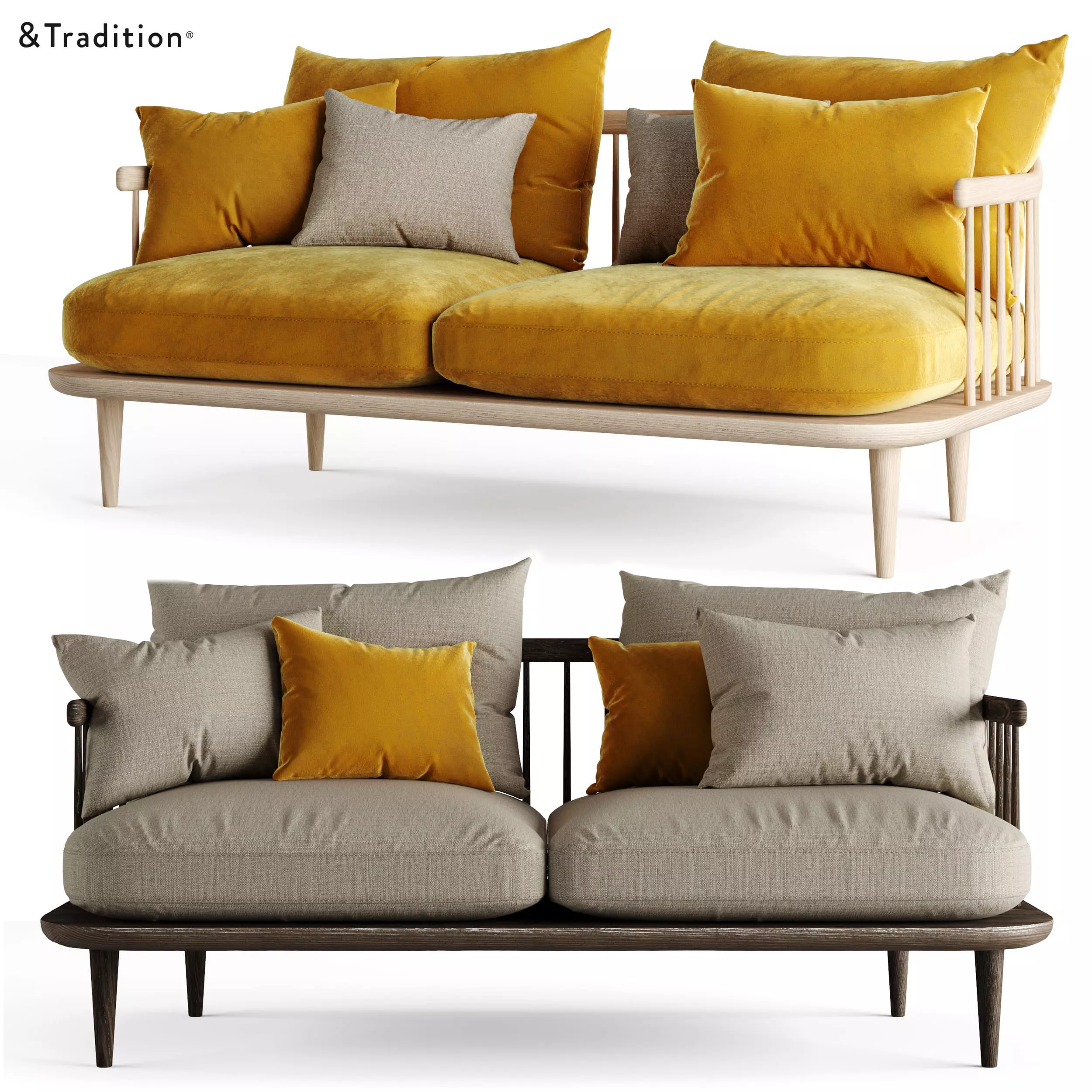 AndTradition - Fly SC02 Sofa by Space Copenhagen 3D model