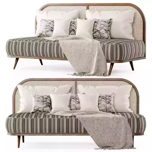 Two-seater restaurant sofa TM3 