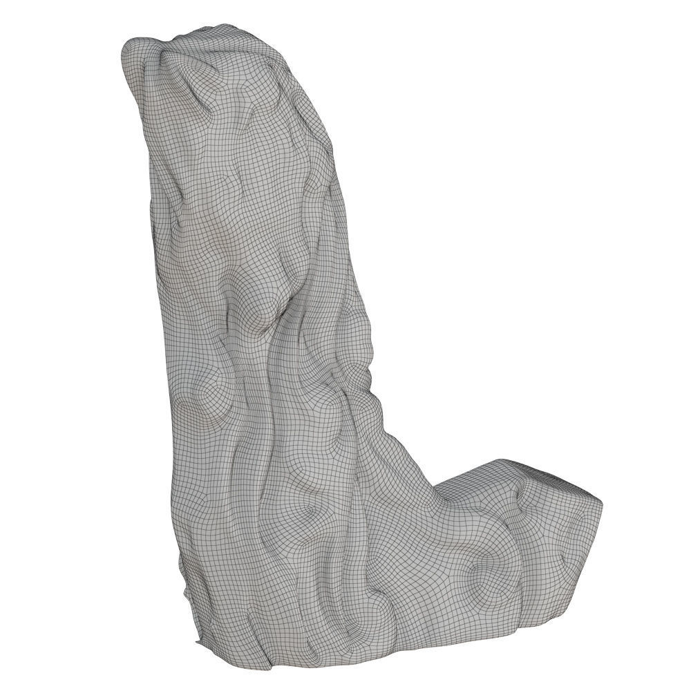 Horse Sculpture Carved from Wood 3D model_6