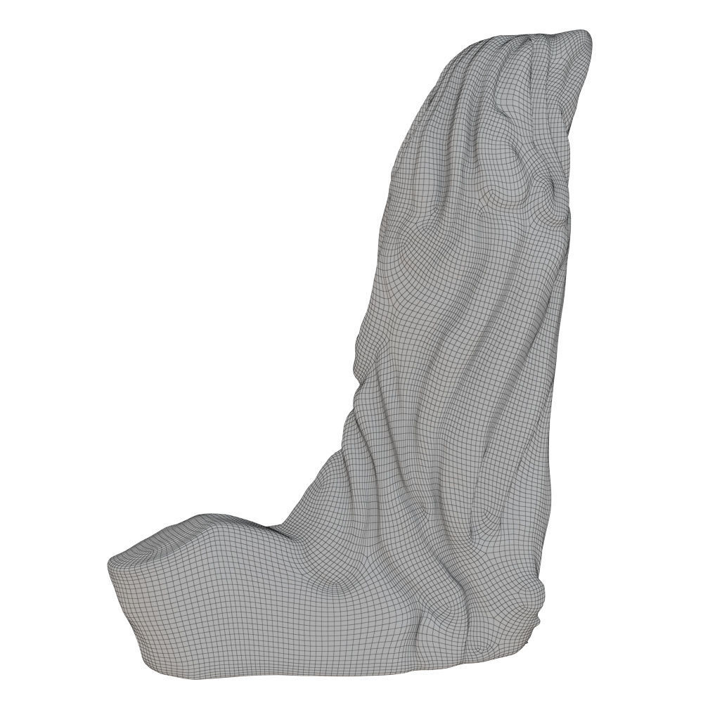 Horse Sculpture Carved from Wood 3D model_7