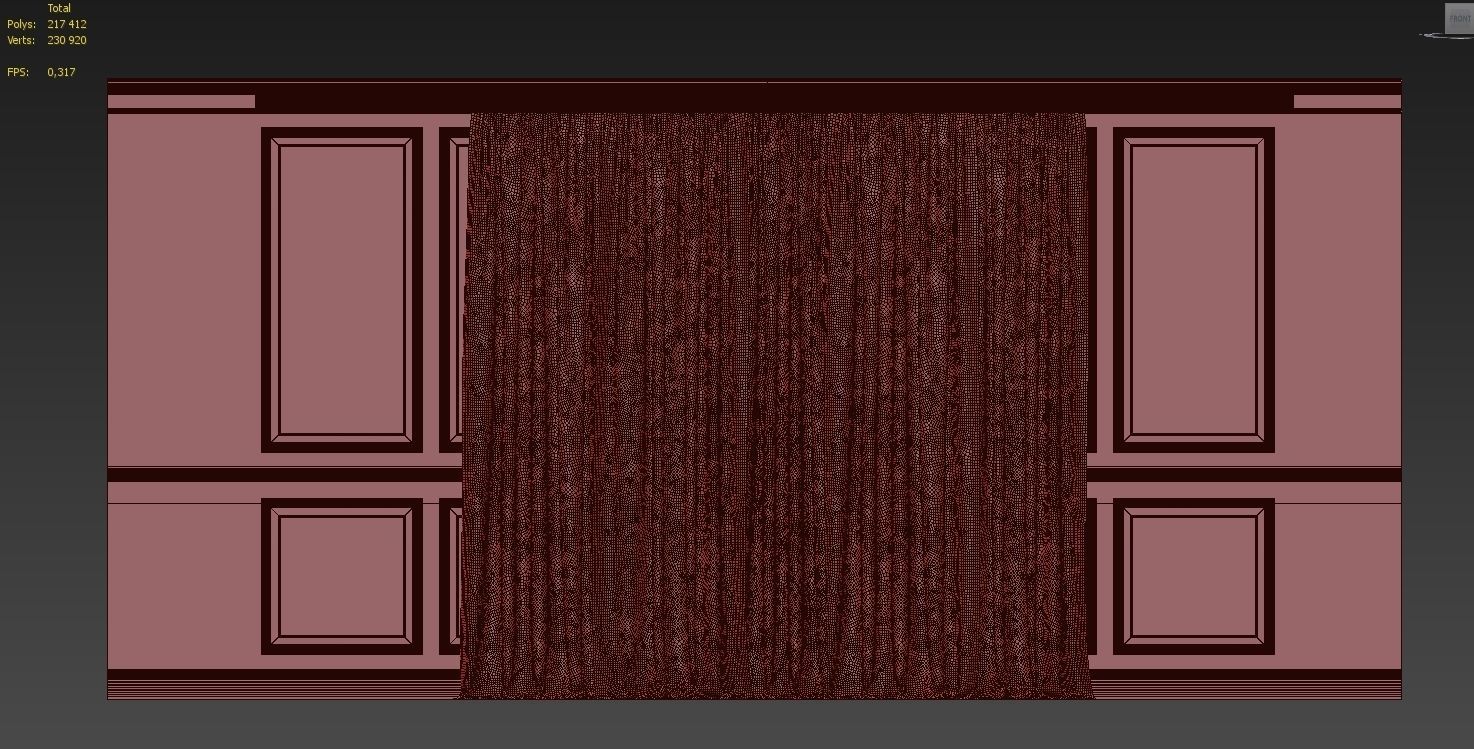 Curtain Set 279 3D model_4