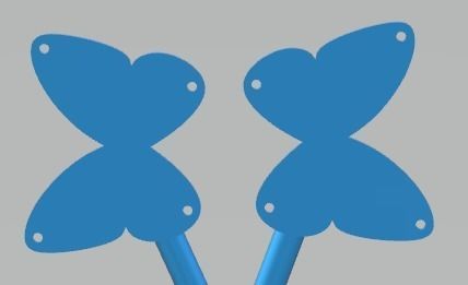 earrings butterflay -CG281 3D print model_3