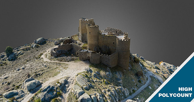 Spanish Medieval Castle - High 3D model
