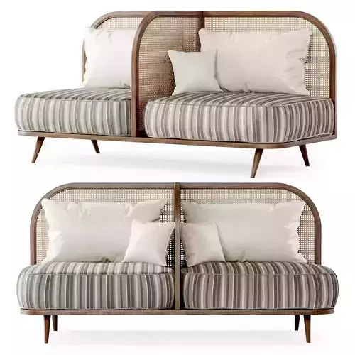 Two-seater restaurant sofa TS2 