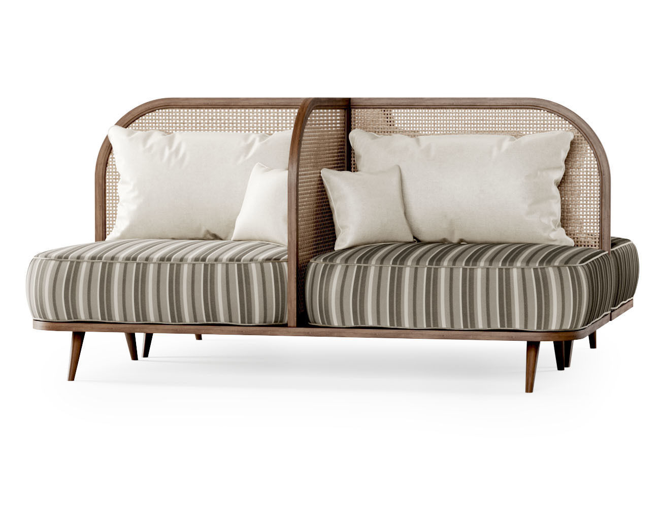 Two-seater restaurant sofa TS2 double side  3D model_1