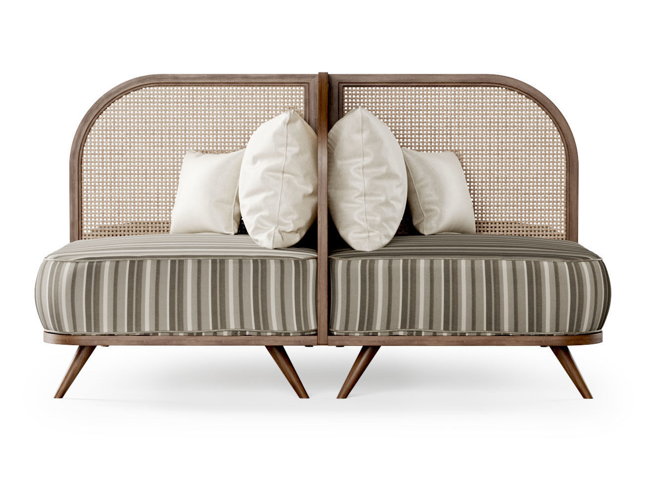 Two-seater restaurant sofa TS2 double side  3D model_3