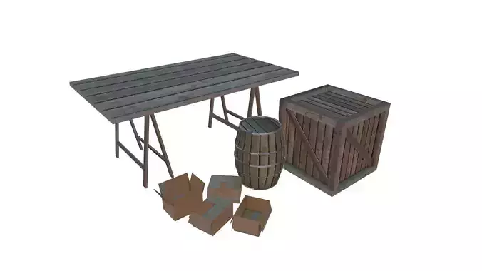Barrels wooden table