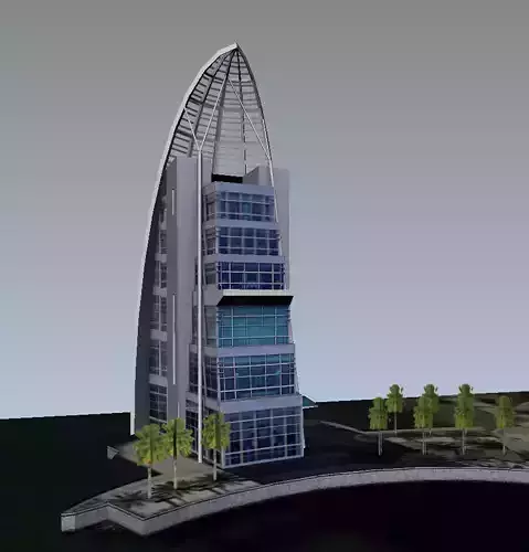 Exploration Tower lowpoly 3d model