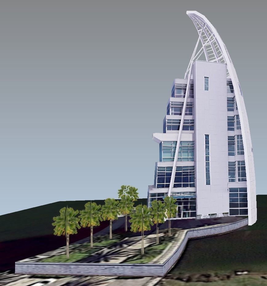 Exploration Tower lowpoly 3d model Low-poly 3D model_1